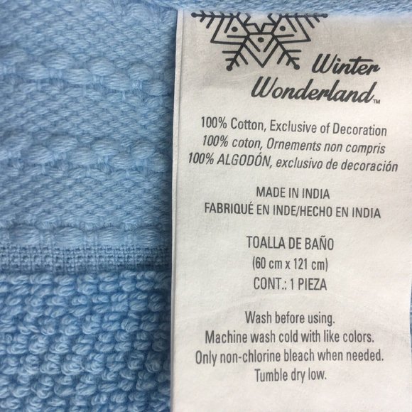 3 new Winter Wonderland Snow Buddies Bath Towels with Snowman, Bird, Street Lamp - Picture 9 of 9